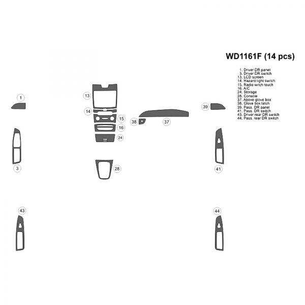 B&I® - 2D Small Dash Kit