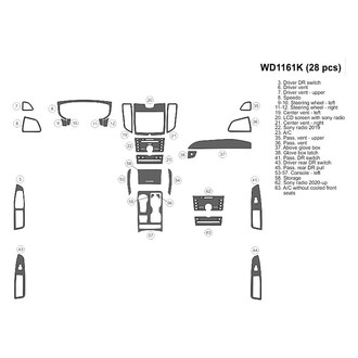 B&I® - 2D Blackwood Medium Dash Kit (28 Pcs)