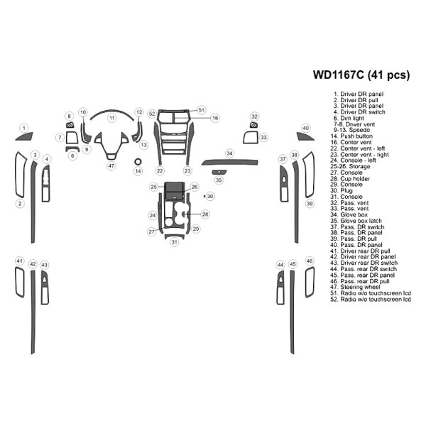 B&I® - 2D Large Dash Kit