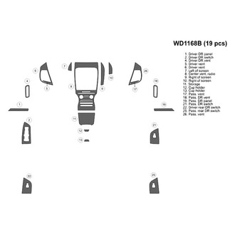 B&I® - 2D Blackwood Small Dash Kit (19 Pcs)