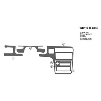 B&I® - 2D Blackwood Full Dash Kit (6 Pcs)