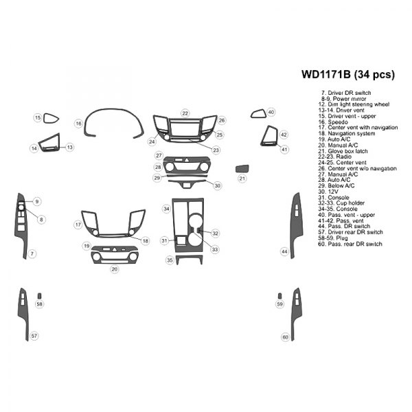 B&I® - 2D Small Dash Kit