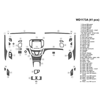 B&I® - 2D Real Carbon Fiber Large Dash Kit (41 Pcs)
