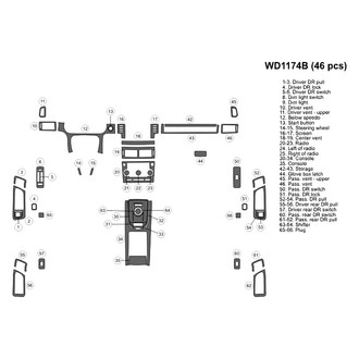 B&I® - 2D Blackwood Small Dash Kit (46 Pcs)