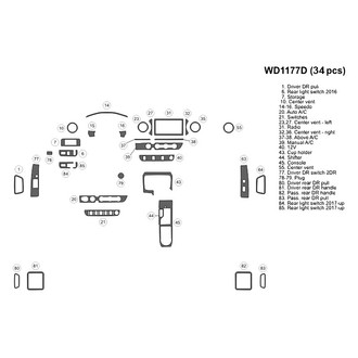 B&I® - 2D Blackwood Small Dash Kit (34 Pcs)