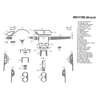 B&I® - 2D Blackwood Small Dash Kit (44 Pcs)