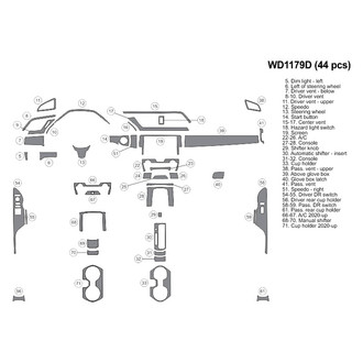 B&I® - 2D Blackwood Small Dash Kit (44 Pcs)