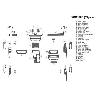 B&I® - 2D Blackwood Small Dash Kit (33 Pcs)