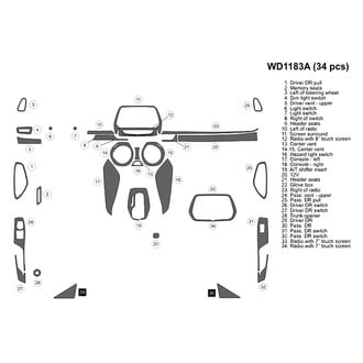 B&I® - 2D Blackwood Large Dash Kit (34 Pcs)