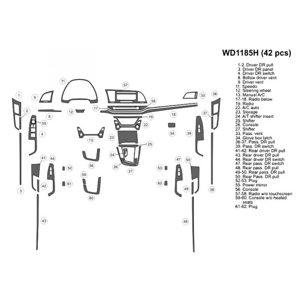 B&I® - 2D Medium Dash Kit