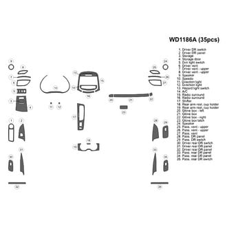 B&I® - 2D Ebony Factory Match Large Dash Kit (35 Pcs)