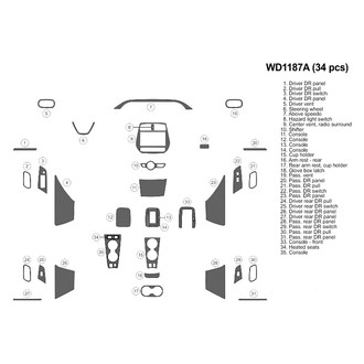 B&I® - 2D Blackwood Large Dash Kit (34 Pcs)