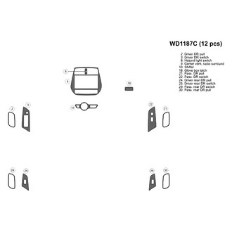 B&I® - 2D Blackwood Small Dash Kit (12 Pcs)
