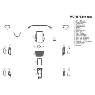 B&I® - 2D Blackwood Medium Dash Kit (19 Pcs)