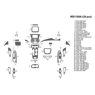 B&I® - 2D Blackwood Large Dash Kit (38 Pcs)