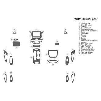B&I® - 2D Blackwood Small Dash Kit (20 Pcs)