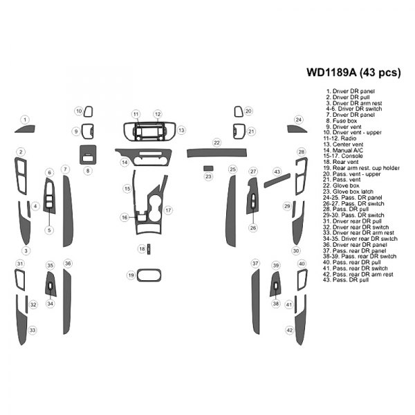 B&I® - 2D Large Dash Kit