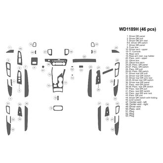 B&I® - 2D Platinum Silver Large Dash Kit (46 Pcs)