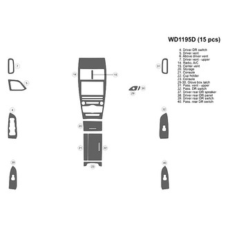 B&I® - 2D Blackwood Small Dash Kit (15 Pcs)