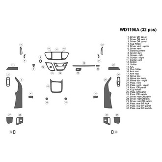 B&I® - 2D Blackwood Large Dash Kit (32 Pcs)