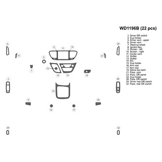 B&I® - 2D Blackwood Small Dash Kit (22 Pcs)
