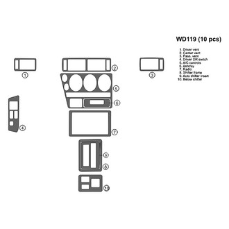 B&I® - 2D Blackwood Full Dash Kit (10 Pcs)