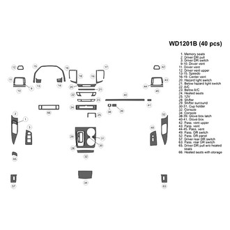 B&I® - 2D Blackwood Small Dash Kit (44 Pcs)