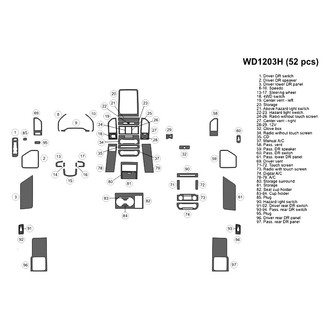 B&I® - 2D Blackwood Large Dash Kit (52 Pcs)
