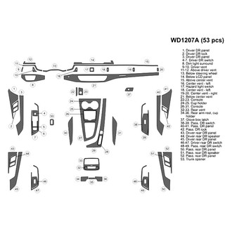 B&I® - 2D Blackwood Large Dash Kit (53 Pcs)