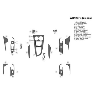 B&I® - 2D Blackwood Small Dash Kit (25 Pcs)