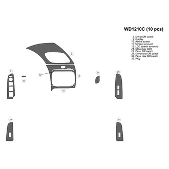 B&I® - 2D Blackwood Small Dash Kit (10 Pcs)