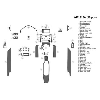 B&I® - 2D Blackwood Large Dash Kit (36 Pcs)