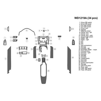 B&I® - 2D Blackwood Large Dash Kit (34 Pcs)