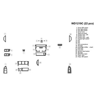 B&I® - 2D Blackwood Small Dash Kit (22 Pcs)