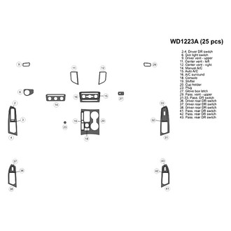 B&I® - 2D Blackwood Small Dash Kit (25 Pcs)
