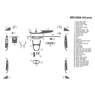 B&I® - 2D Blackwood Large Dash Kit (34 Pcs)
