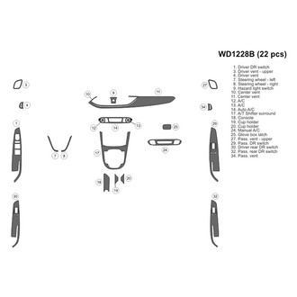 B&I® - 2D Blackwood Small Dash Kit (22 Pcs)