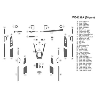 B&I® - 2D Blackwood Large Dash Kit (38 Pcs)