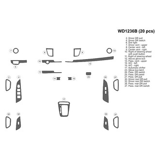 B&I® - 2D Blackwood Small Dash Kit (20 Pcs)