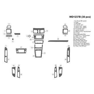 B&I® - 2D Blackwood Small Dash Kit (30 Pcs)