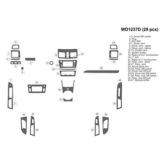 B&I® - 2D Blackwood Small Dash Kit (29 Pcs)