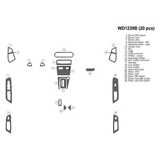 B&I® - 2D Blackwood Small Dash Kit (20 Pcs)