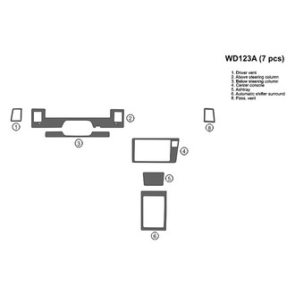 B&I® - 2D Blackwood Full Dash Kit (7 Pcs)