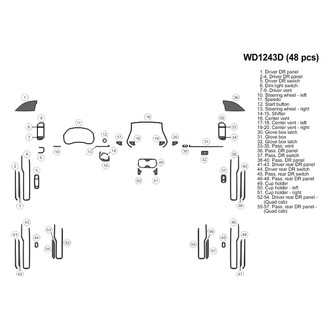 B&I® - 2D Platinum Silver Large Dash Kit (48 Pcs)