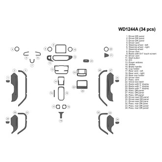 B&I® - 2D Platinum Silver Large Dash Kit (34 Pcs)
