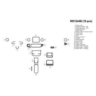 B&I® - 2D Platinum Silver Small Dash Kit (19 Pcs)