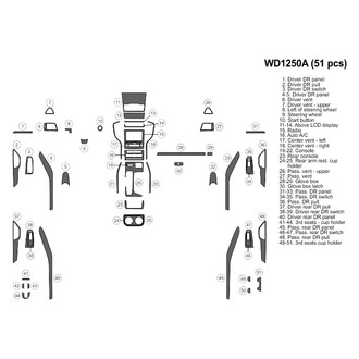 B&I® - 2D Platinum Silver Large Dash Kit (51 Pcs)