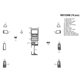 B&I® - 2D Platinum Silver Small Dash Kit (19 Pcs)