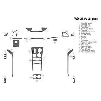 B&I® - 2D Platinum Silver Large Dash Kit (21 Pcs)