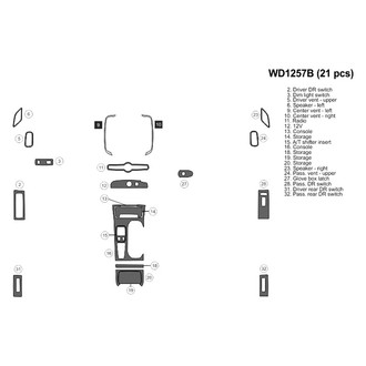 B&I® - 2D Blackwood Small Dash Kit (21 Pcs)